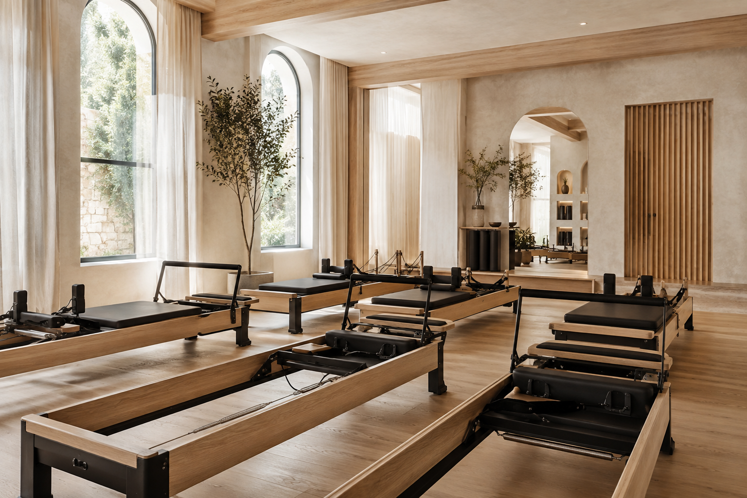 A coordinated professional Pilates studio